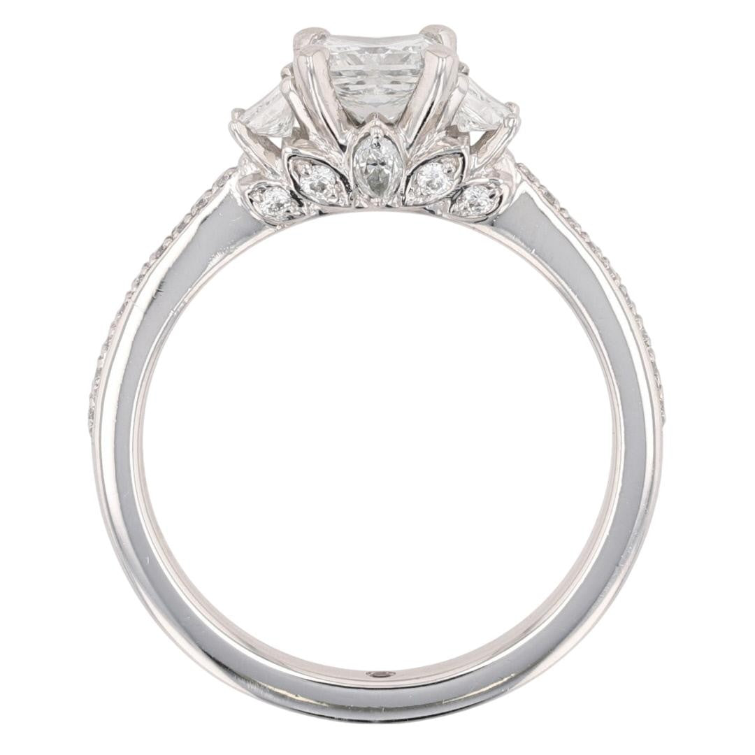 1.30ct Princess Cut Diamond Engagement Ring — GIA Certified, 18k White Gold