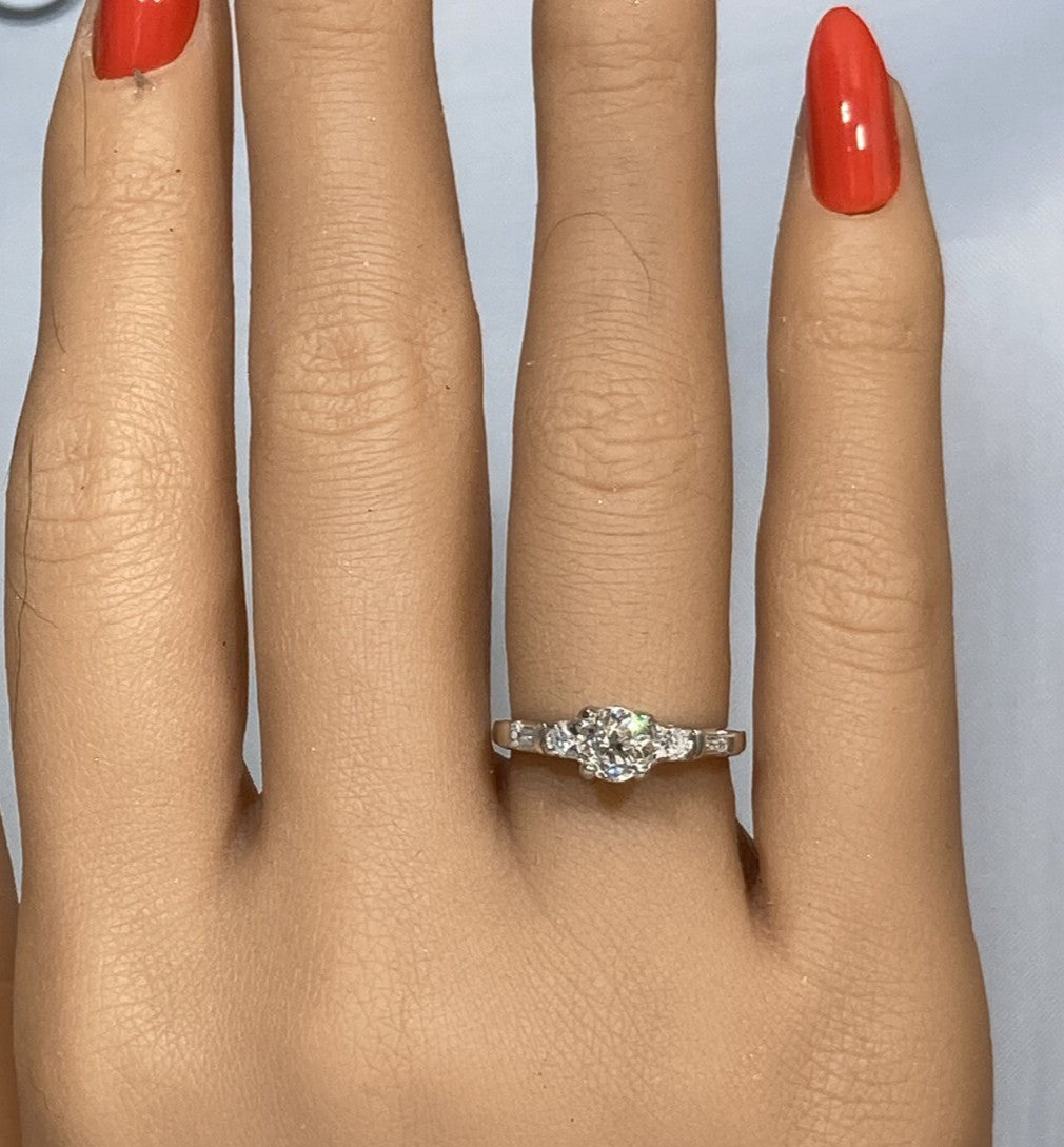 0.77ct Round Brilliant Diamond Vintage Solitaire Ring — GIA Certified, 18k Gold