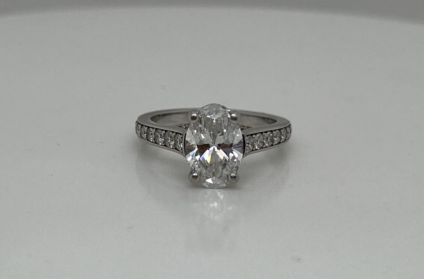 1.61ct Oval Brilliant Diamond Engagement Ring — GIA Certified, Platinum