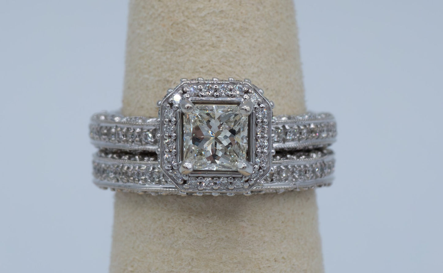 1.30ct Princess Cut Diamond Engagement Ring — GIA Certified, 18k White Gold