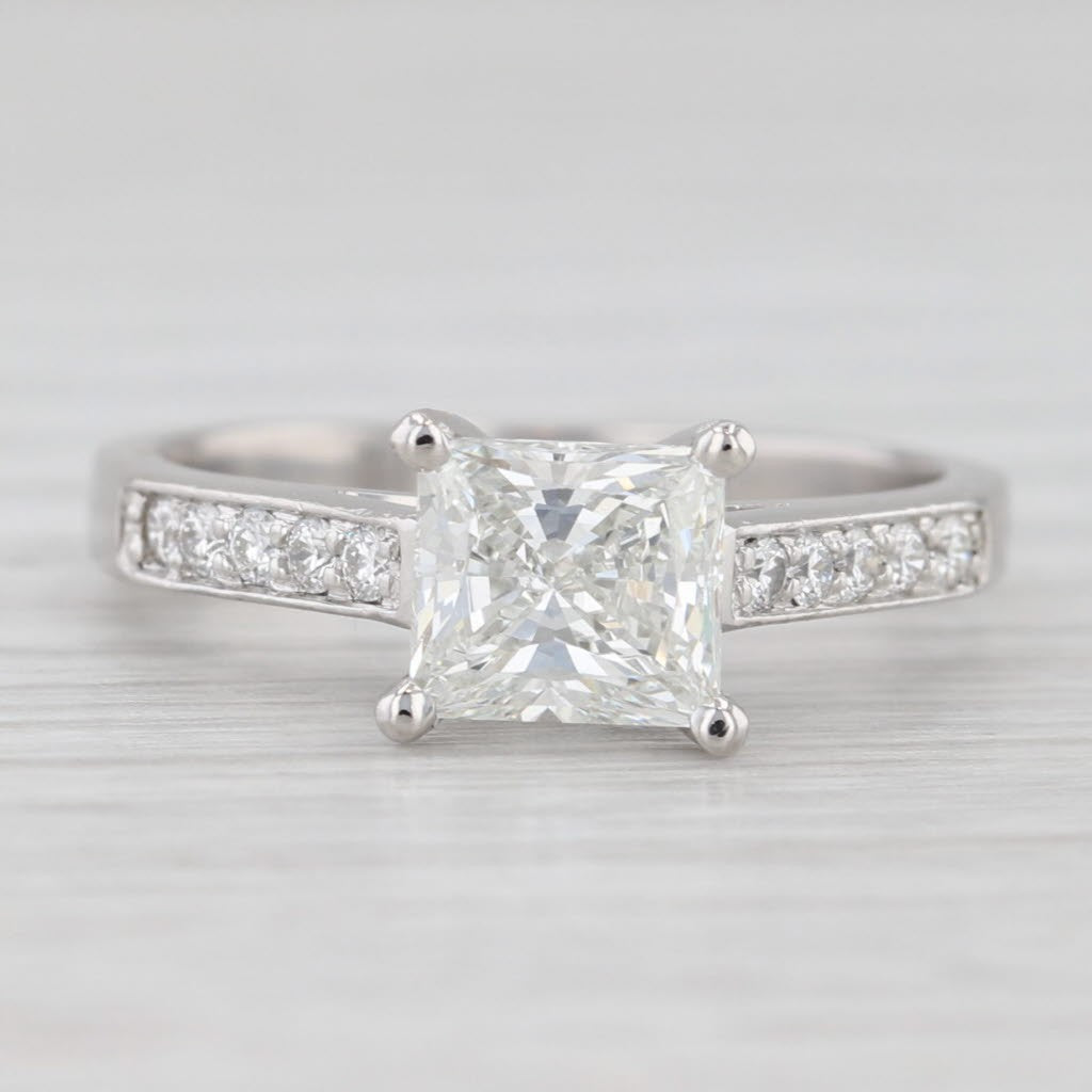 1.10ct Rectangular Modified Brilliant Diamond Engagement Ring — GIA Certified, Platinum