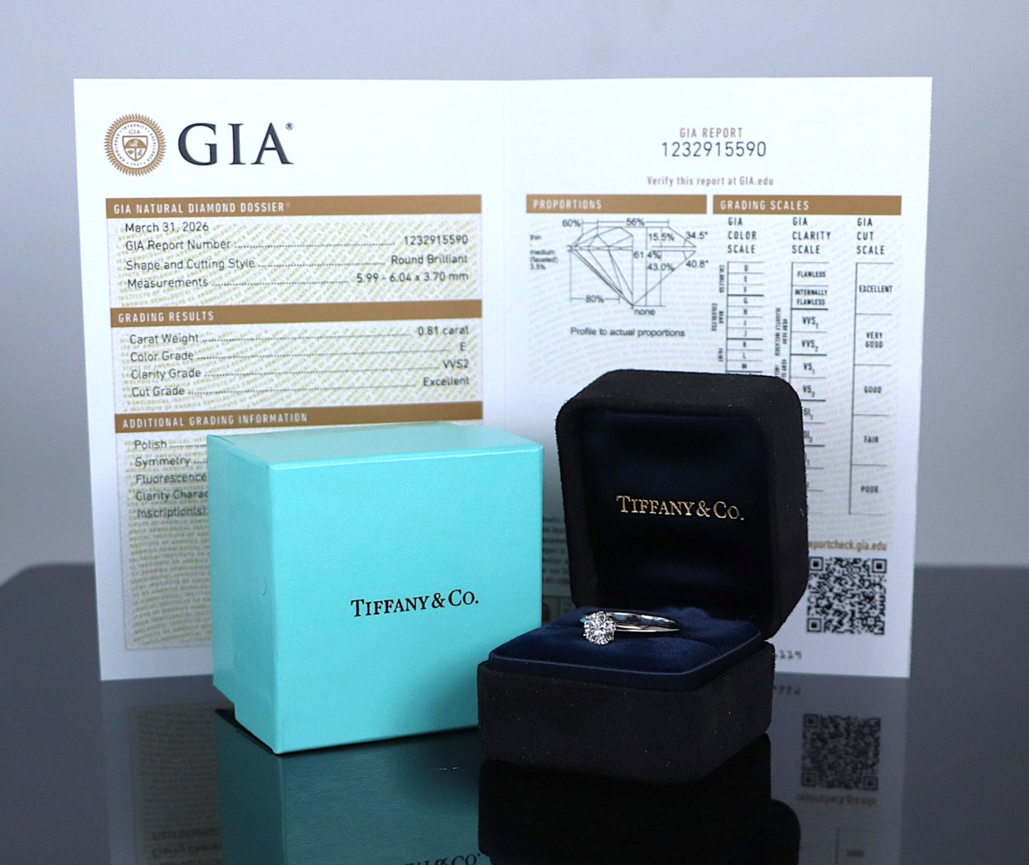 0.81ct Round Brilliant Diamond Solitaire Ring — GIA Certified, Platinum
