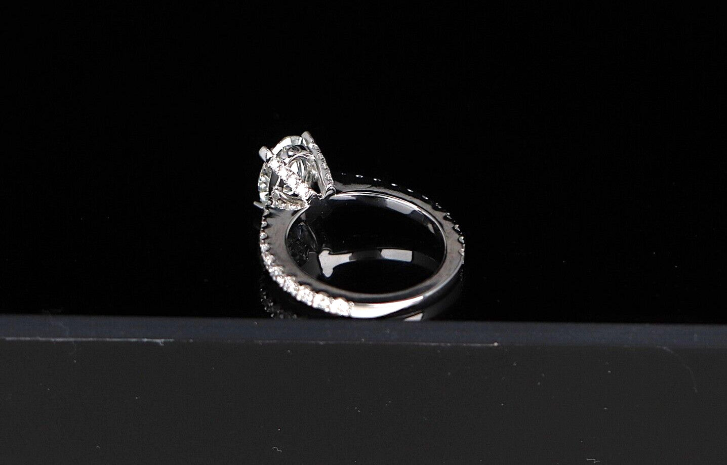 1.51ct Oval Diamond Engagement Ring — GIA Certified, 14k White Gold