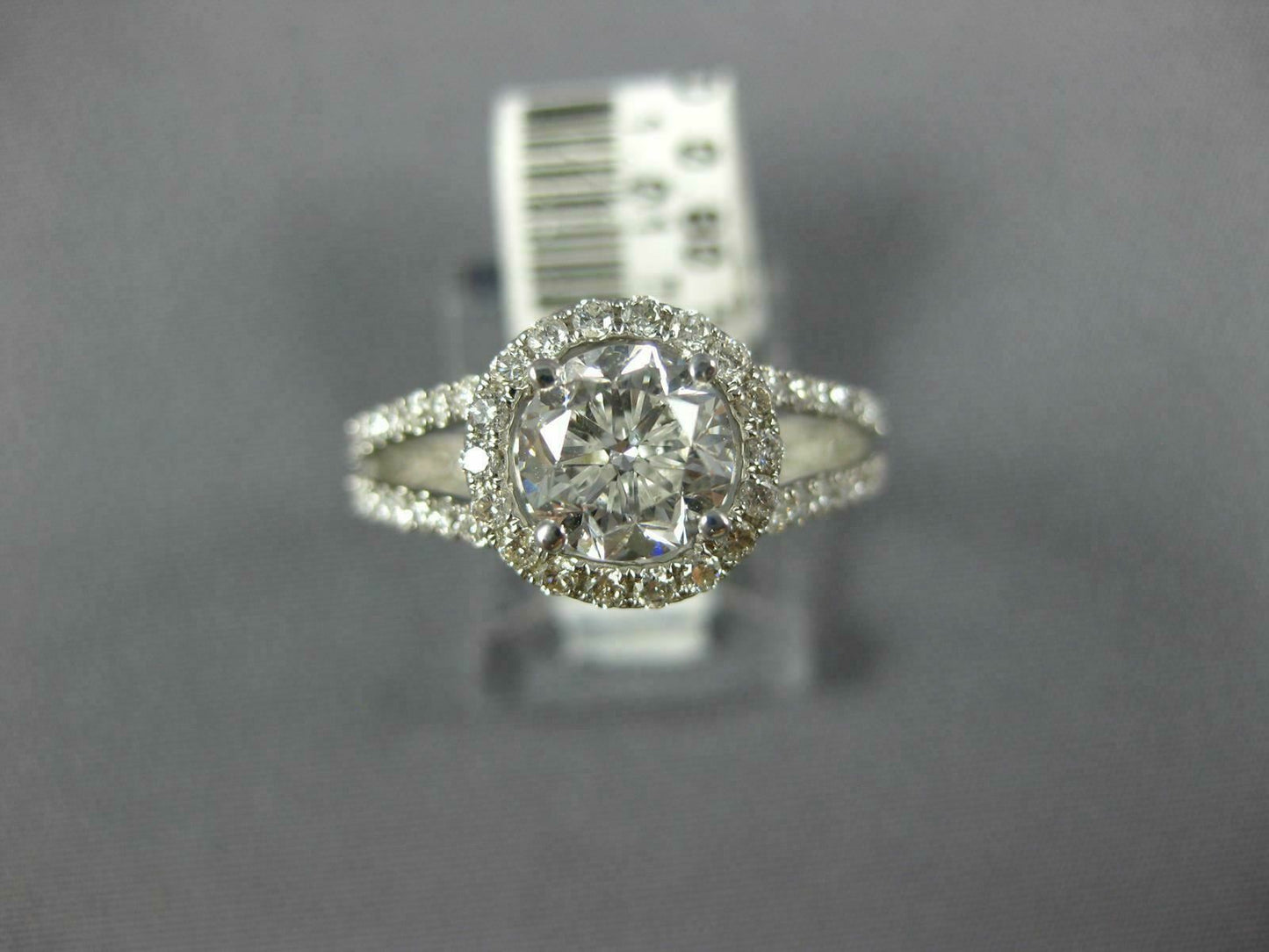 1.81ct Round Brilliant Halo Engagement Ring — GIA Certified, 14k White Gold