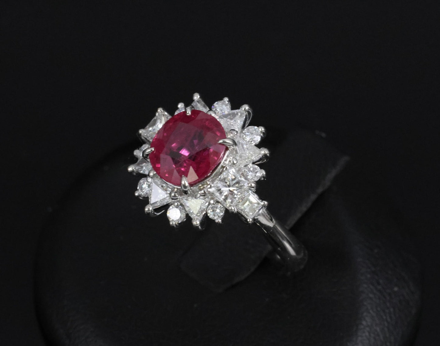 2.36ct Cushion Ruby & 1.02ct Diamond Ring — GIA Certified, Platinum