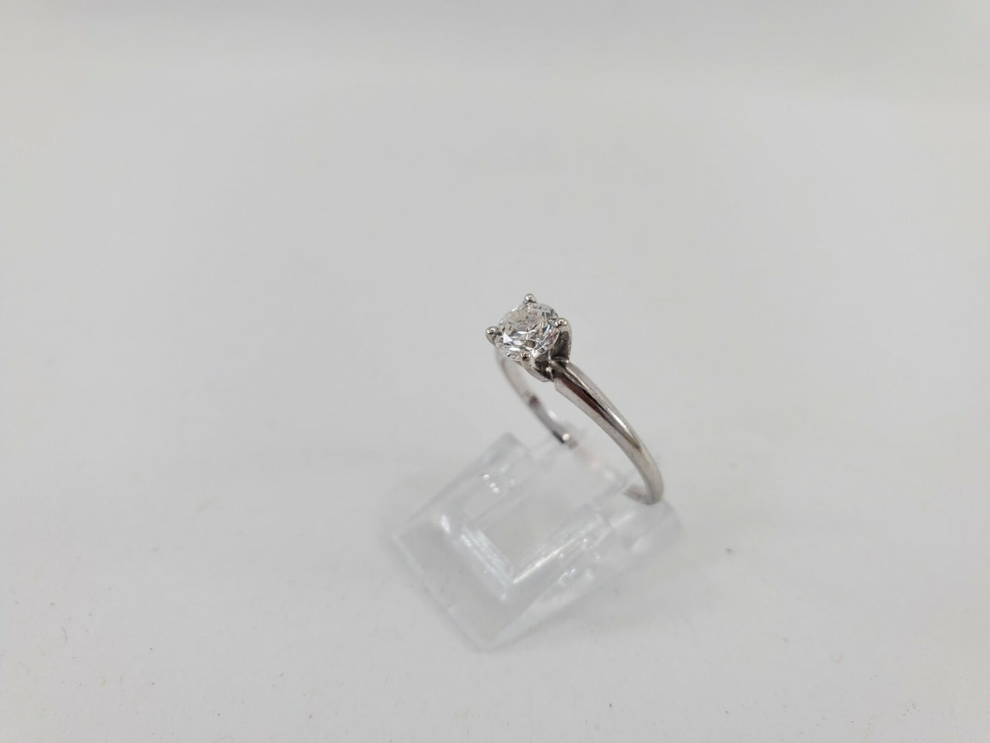 0.50ct Round Brilliant Diamond Cartier Ring — GIA Certified, 18k White Gold