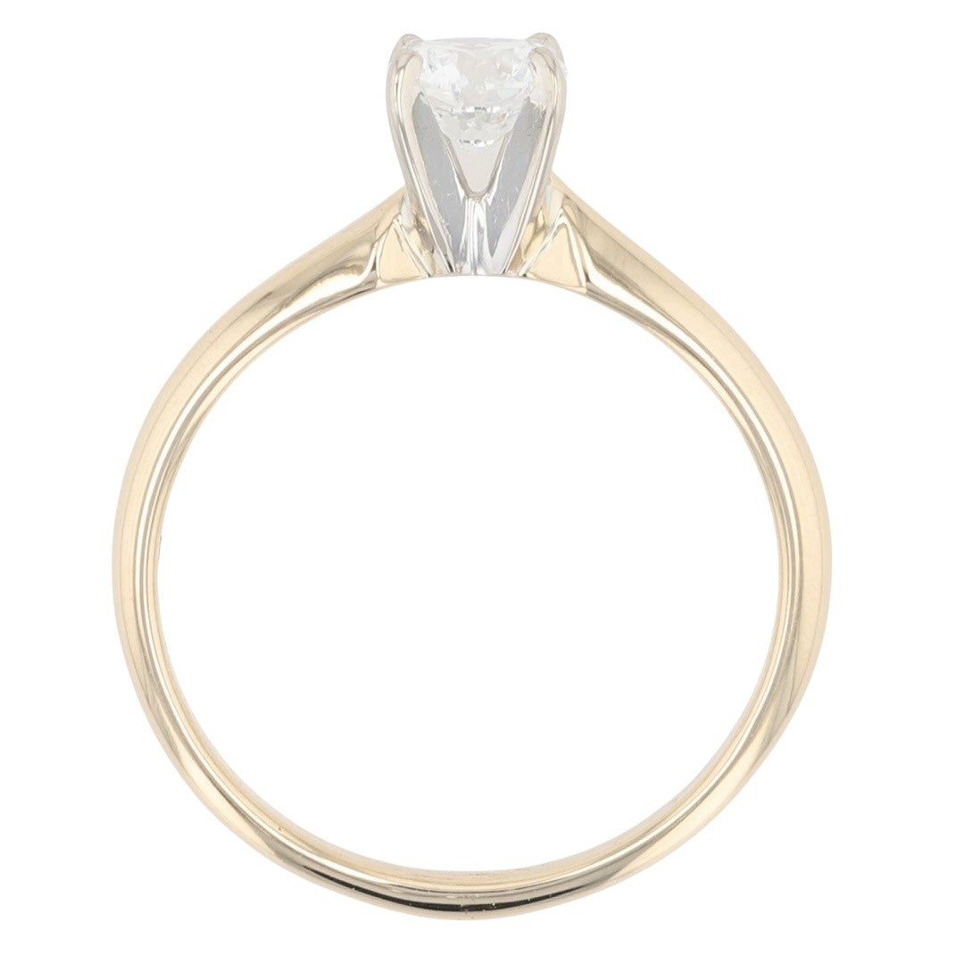 0.37ct Round Brilliant Diamond Solitaire Ring — GIA Certified, 14k Yellow Gold