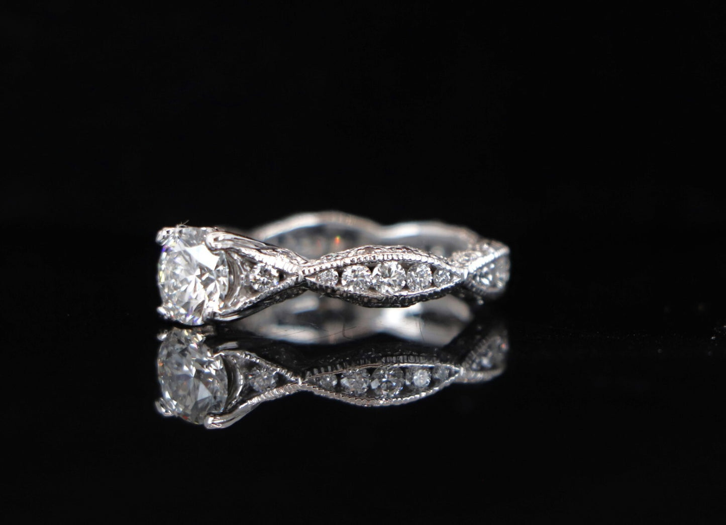 0.80ct Round Brilliant Diamond Engagement Ring — GIA Certified, 18k White Gold