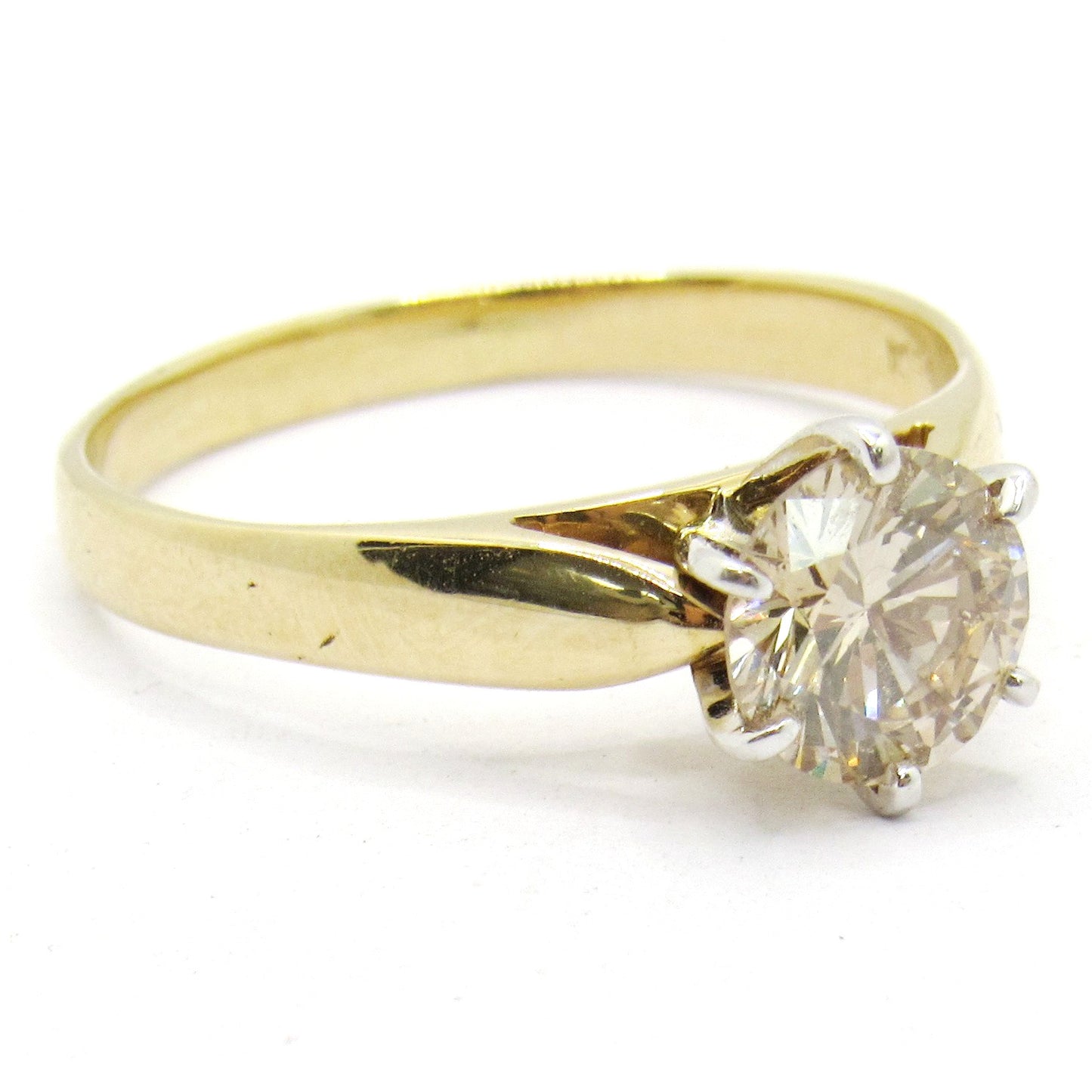 1.22ct Round Brilliant Diamond Solitaire Ring — GIA Certified, 14k Yellow Gold