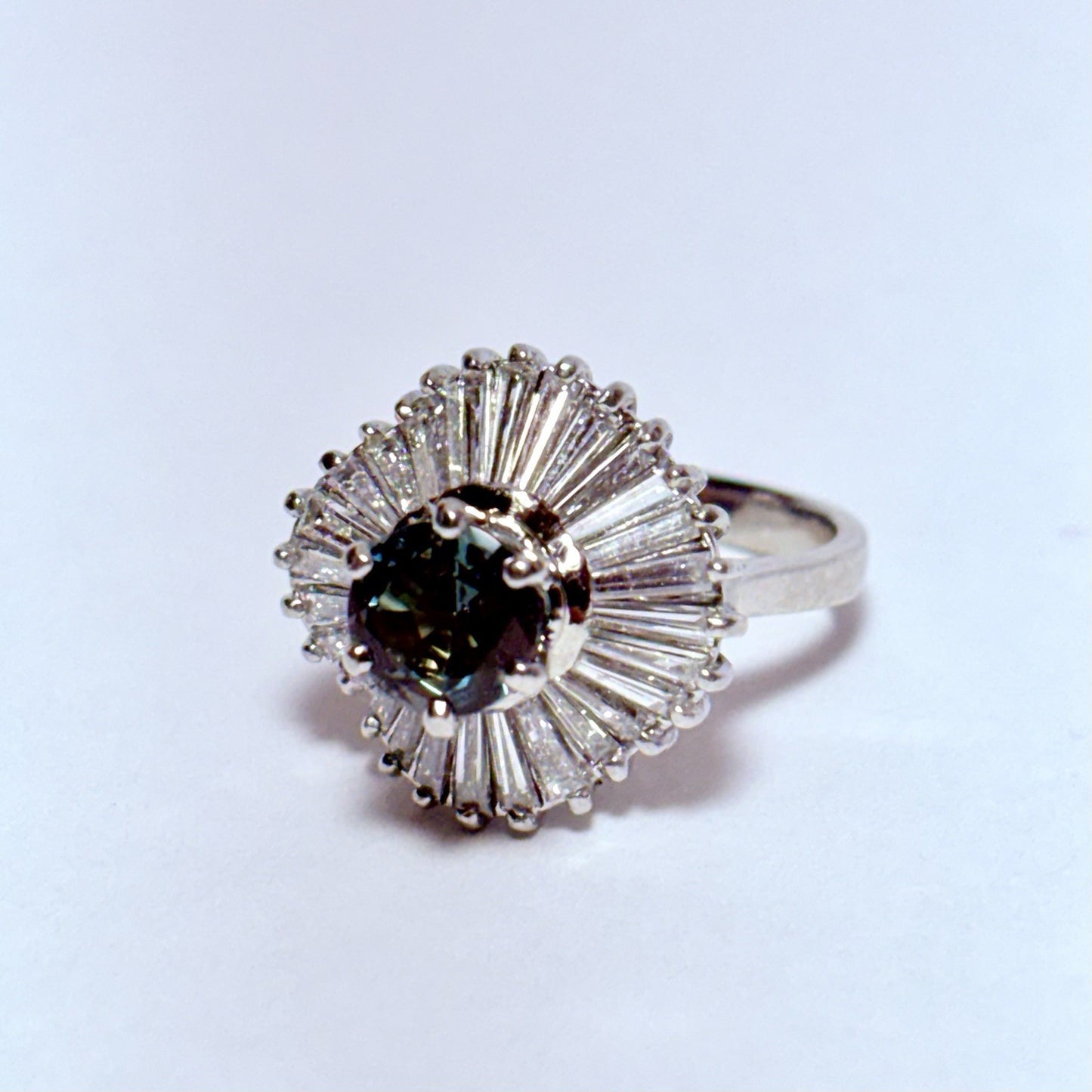 8.01ct Round Alexandrite Diamond Ring — GIA Certified, Platinum