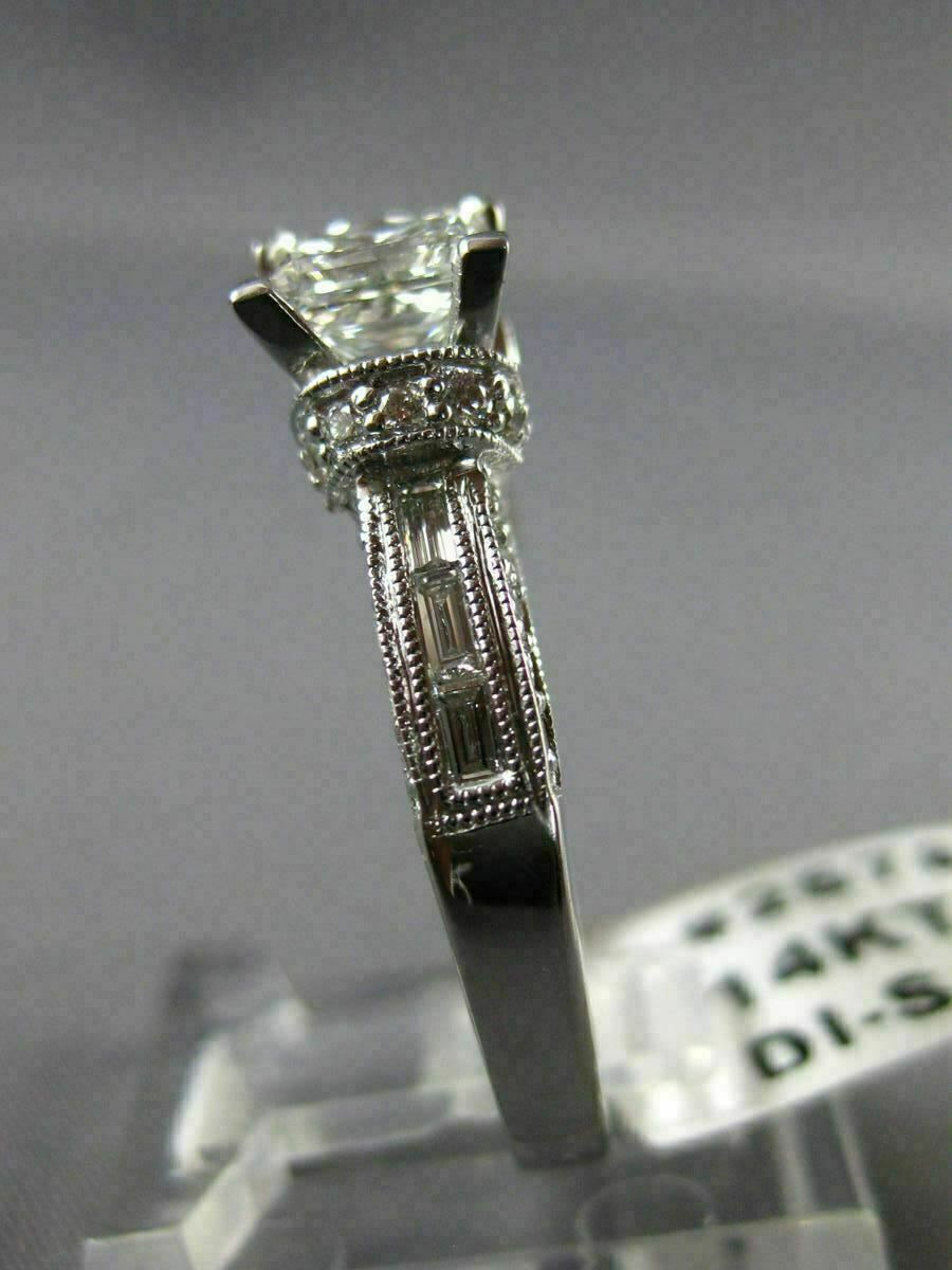 1.71ct Princess Diamond Milgrain Engagement Ring — GIA Certified, 14k White Gold