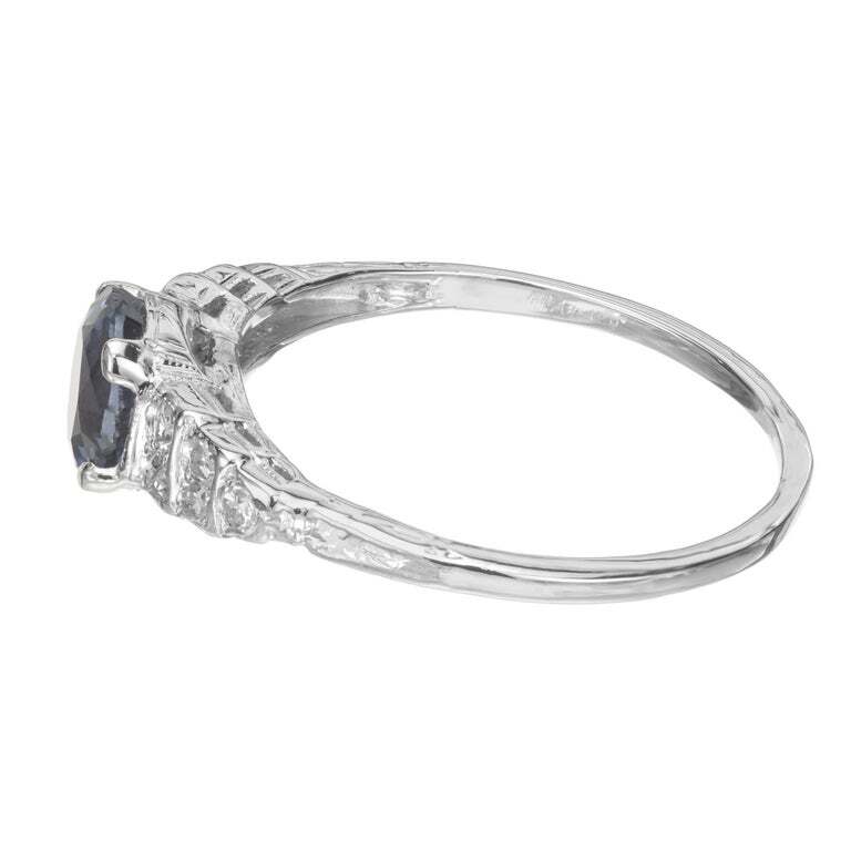 1.15ct Old European Cut Diamond Art Deco Ring — GIA Certified, Platinum