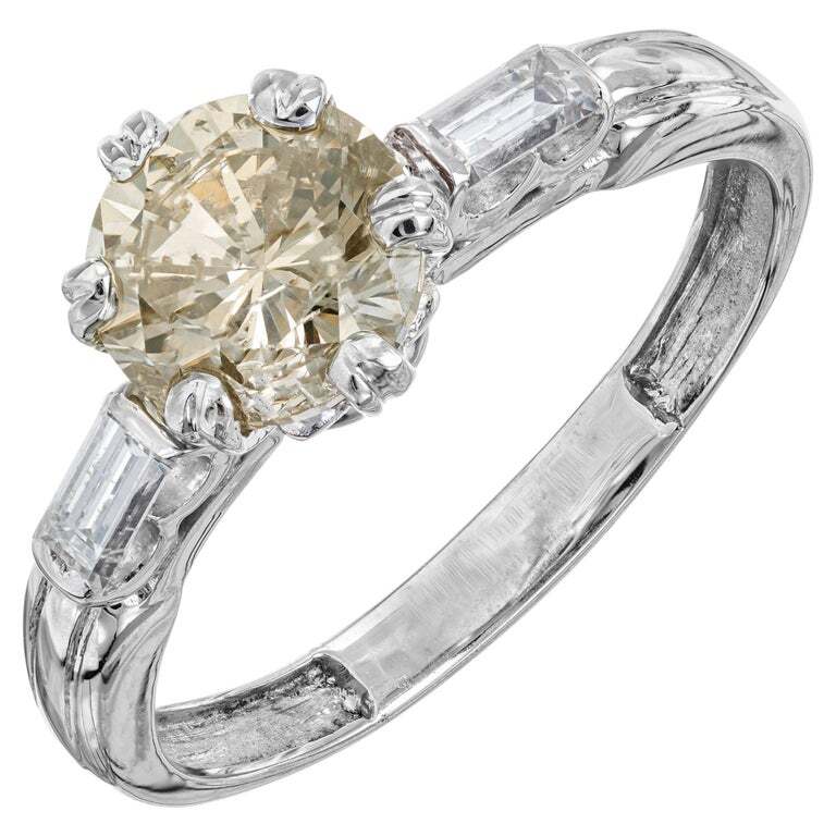 1.25ct Old European Cut Diamond Engagement Ring — GIA Certified, Platinum