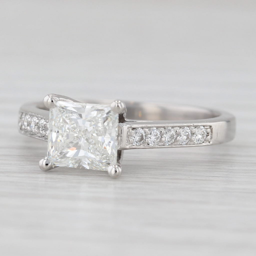 1.10ct Rectangular Modified Brilliant Diamond Engagement Ring — GIA Certified, Platinum
