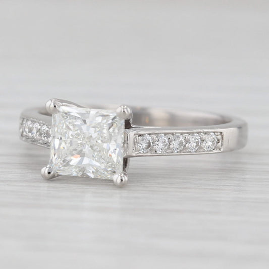 1.10ct Rectangular Modified Brilliant Diamond Engagement Ring — GIA Certified, Platinum