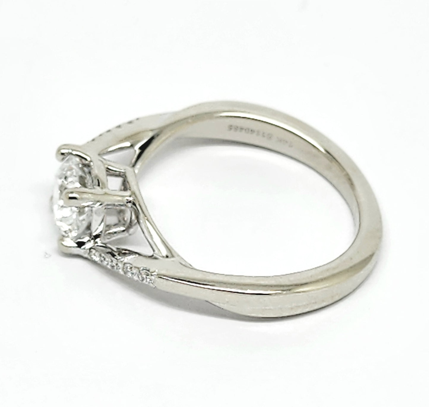 0.70ct Round Brilliant Diamond Engagement Ring — GIA Certified, 14k White Gold