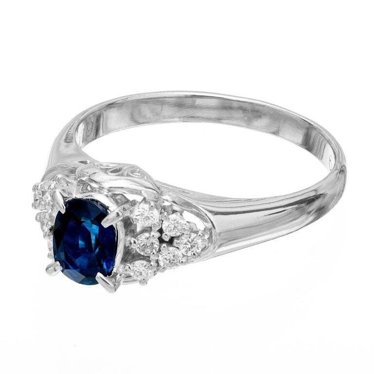 0.79ct Pear Diamond Halo Engagement Ring — GIA Certified, 18k Tri-Color Gold