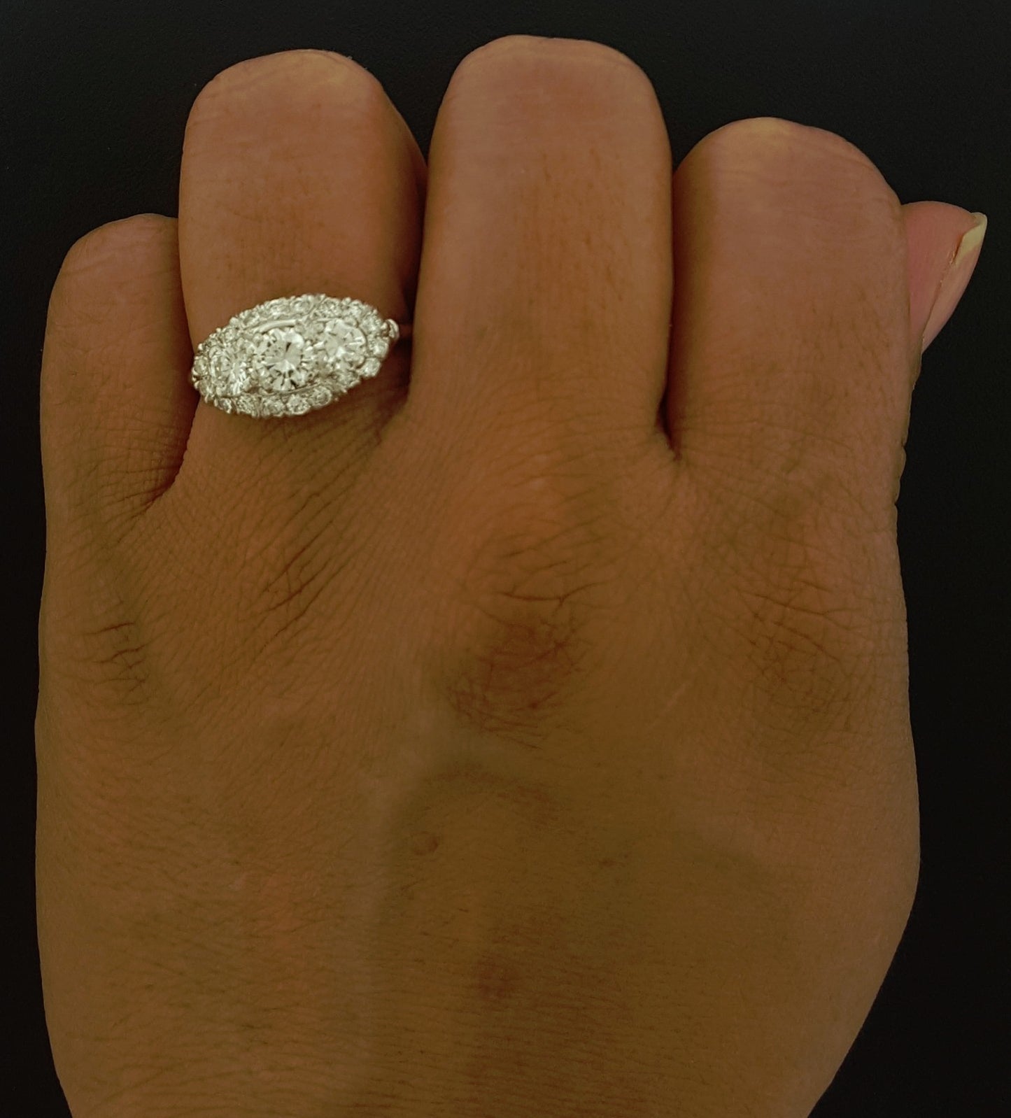1.75ct Old Mine Cut Diamond Art Deco Ring — GIA Certified, Platinum