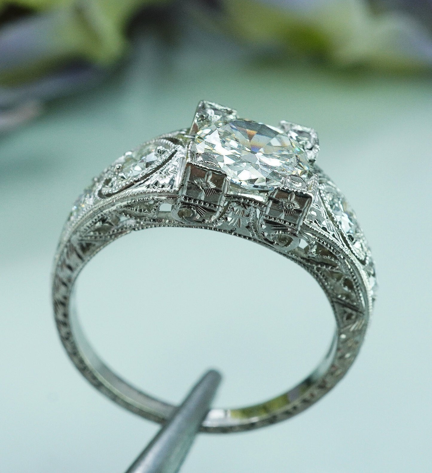 1.32ct Radiant Diamond Engagement Ring — GIA Certified, 14k White Gold