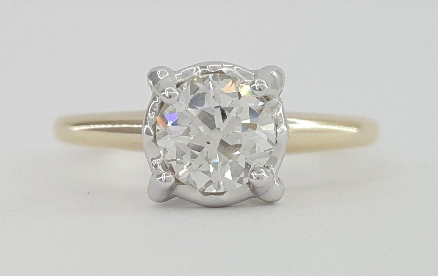 0.78ct Old European Brilliant Diamond Solitaire Ring — GIA Certified, 14k Yellow Gold