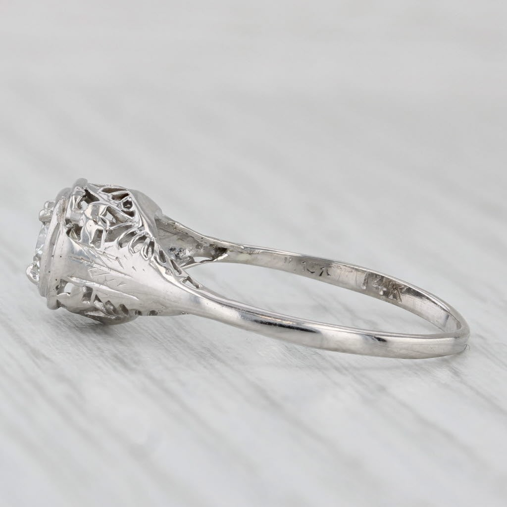 0.46ct Round Brilliant Diamond Solitaire Ring — GIA Certified, Platinum