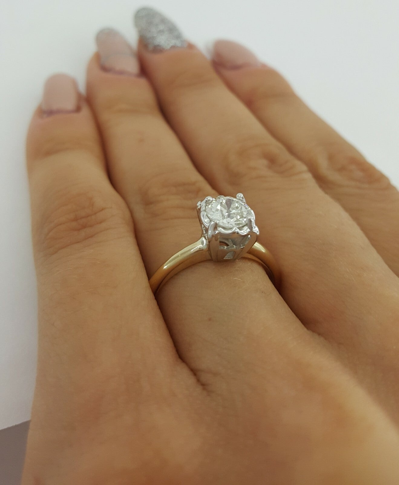 0.78ct Old European Brilliant Diamond Solitaire Ring — GIA Certified, 14k Yellow Gold
