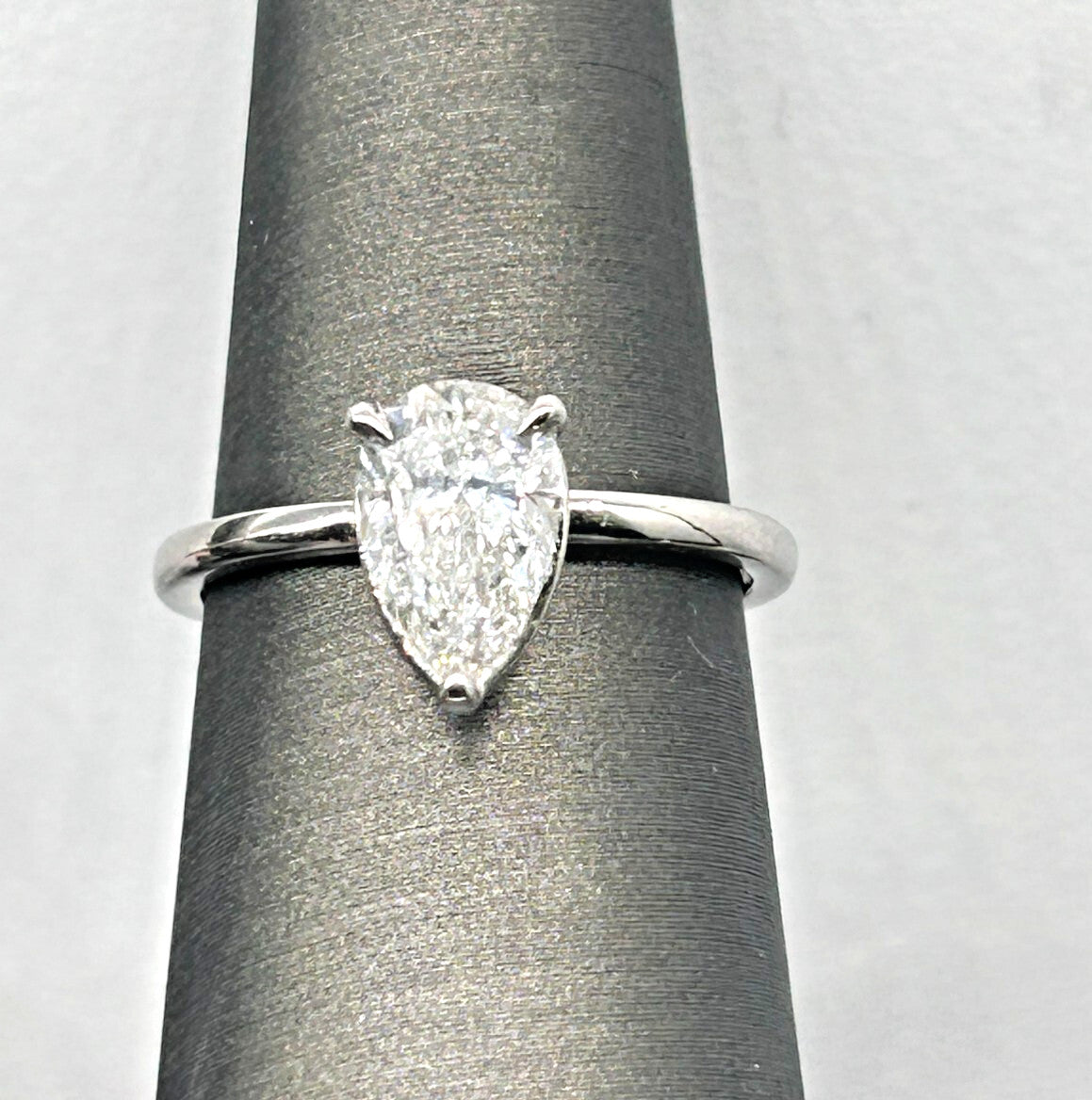 1.29ct Pear Brilliant Diamond Solitaire Ring — GIA Certified, Platinum