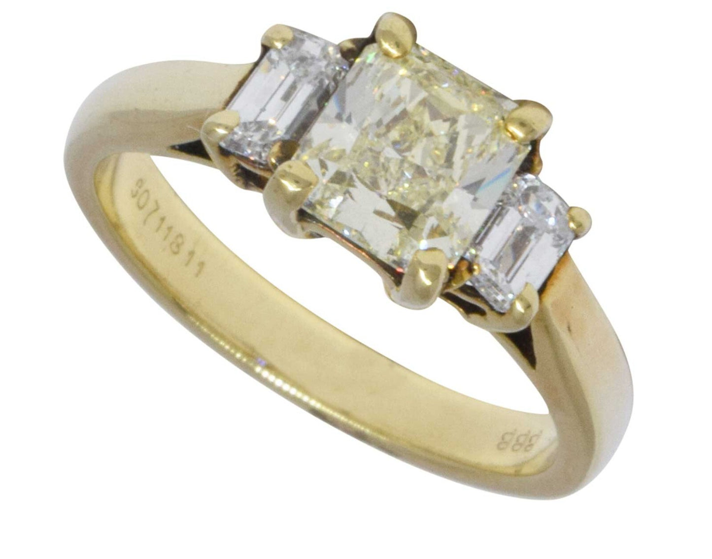 1.32ct Radiant Diamond Engagement Ring — GIA Certified, 14k White Gold