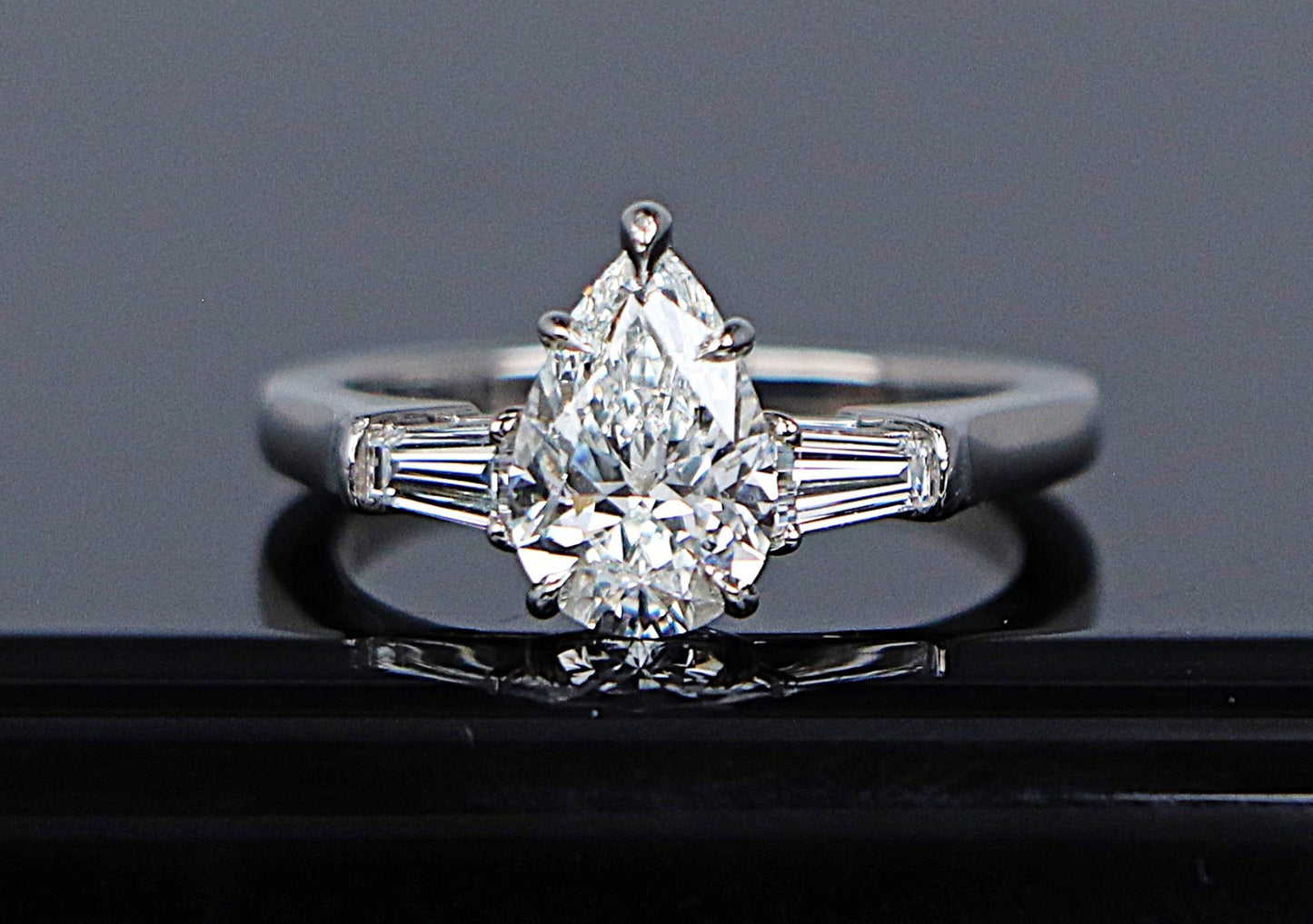 1.29ct Pear Brilliant Diamond Solitaire Ring — GIA Certified, Platinum