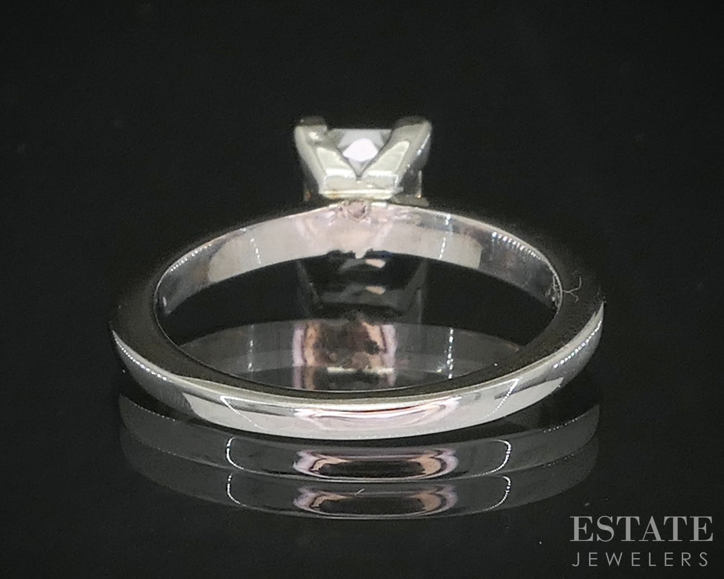 0.91ct Princess Cut Diamond Engagement Ring — GIA Certified, 14k White Gold