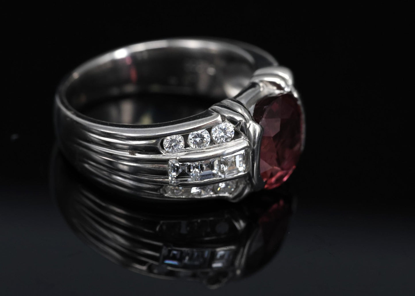 3.04ct Cushion Cut Ruby & Diamond Ring — GIA Certified, Platinum