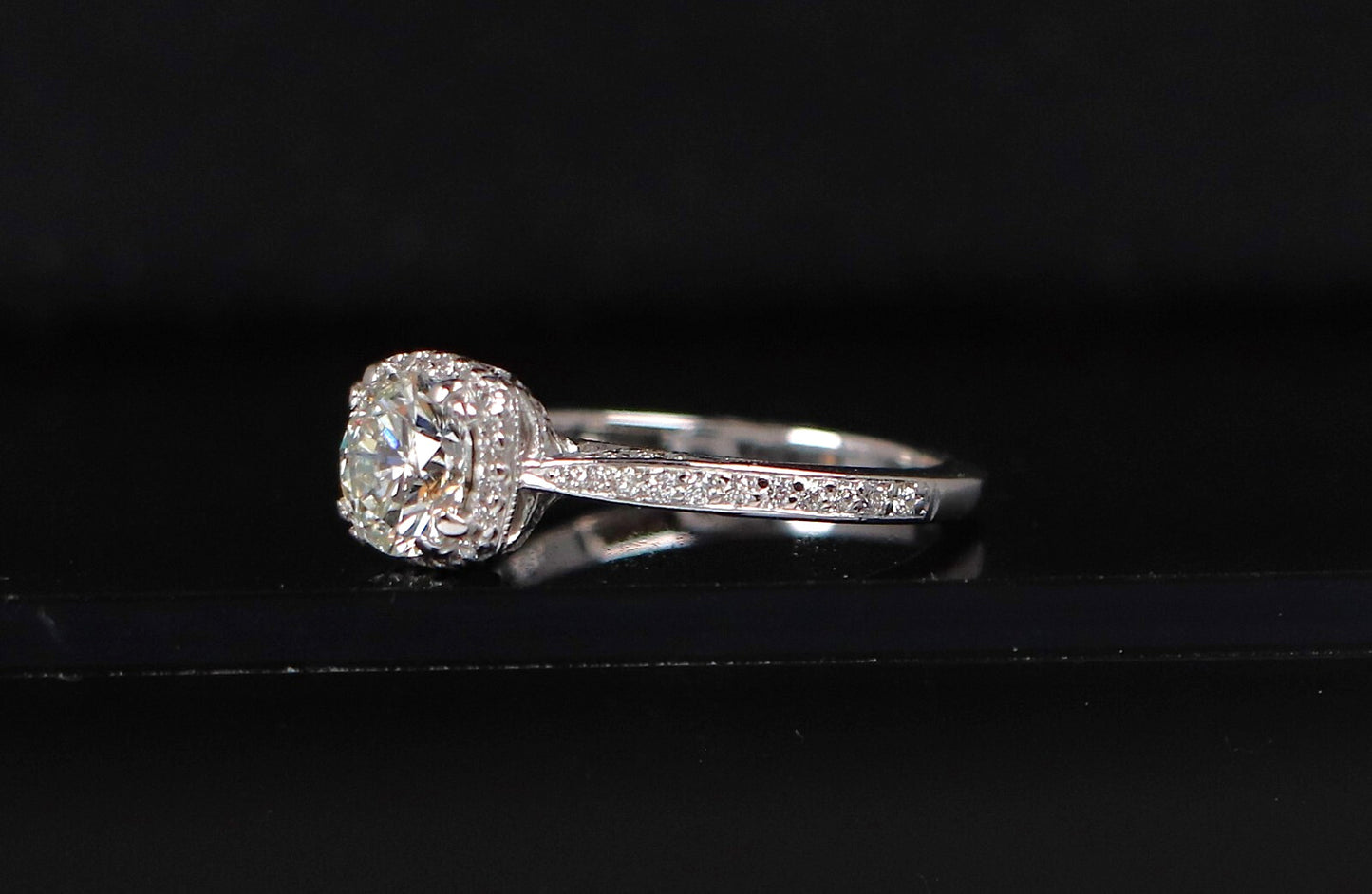 1.08ct Round Brilliant Diamond Engagement Ring — GIA Certified, Platinum