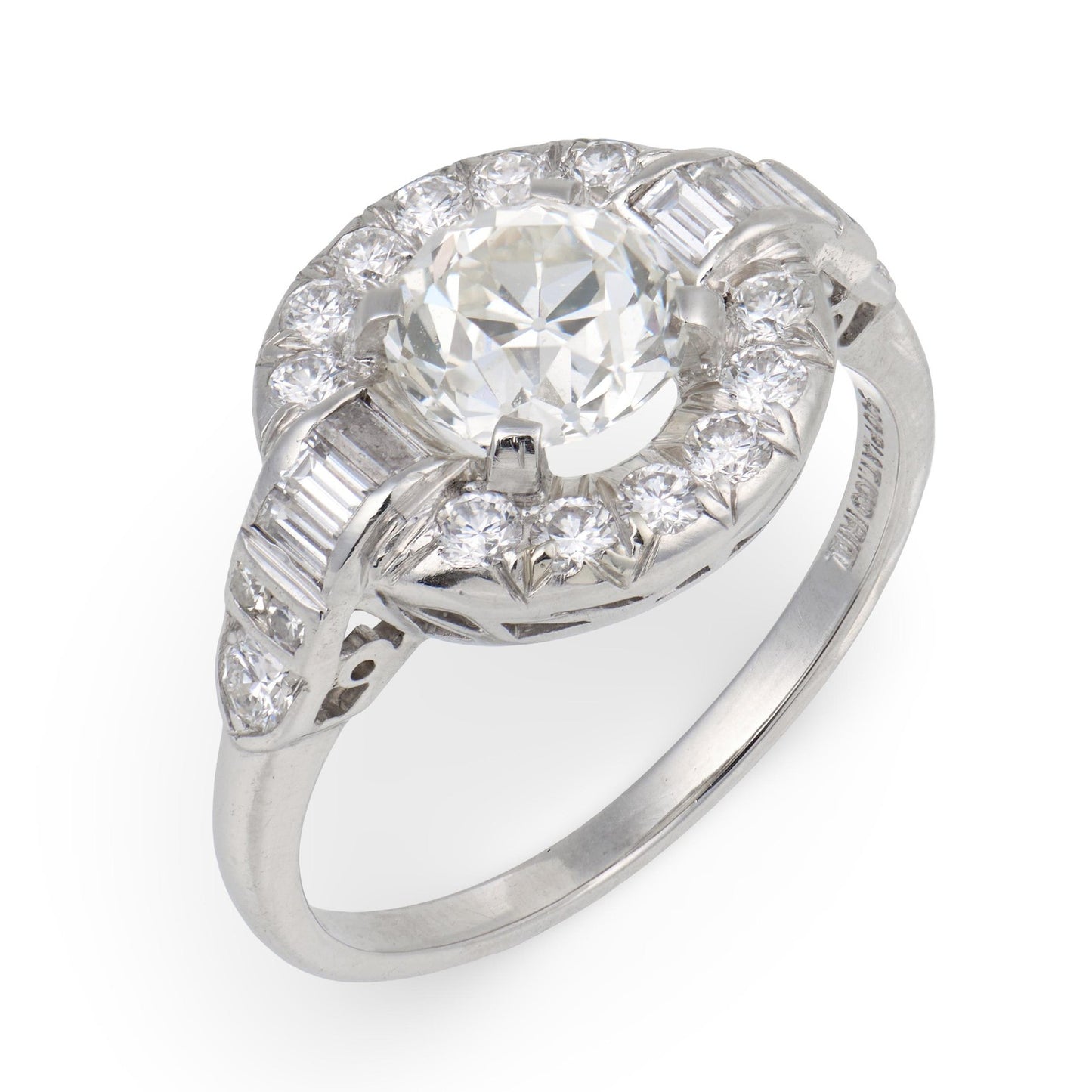 1.25ct Old European Cut Diamond Engagement Ring — GIA Certified, Platinum
