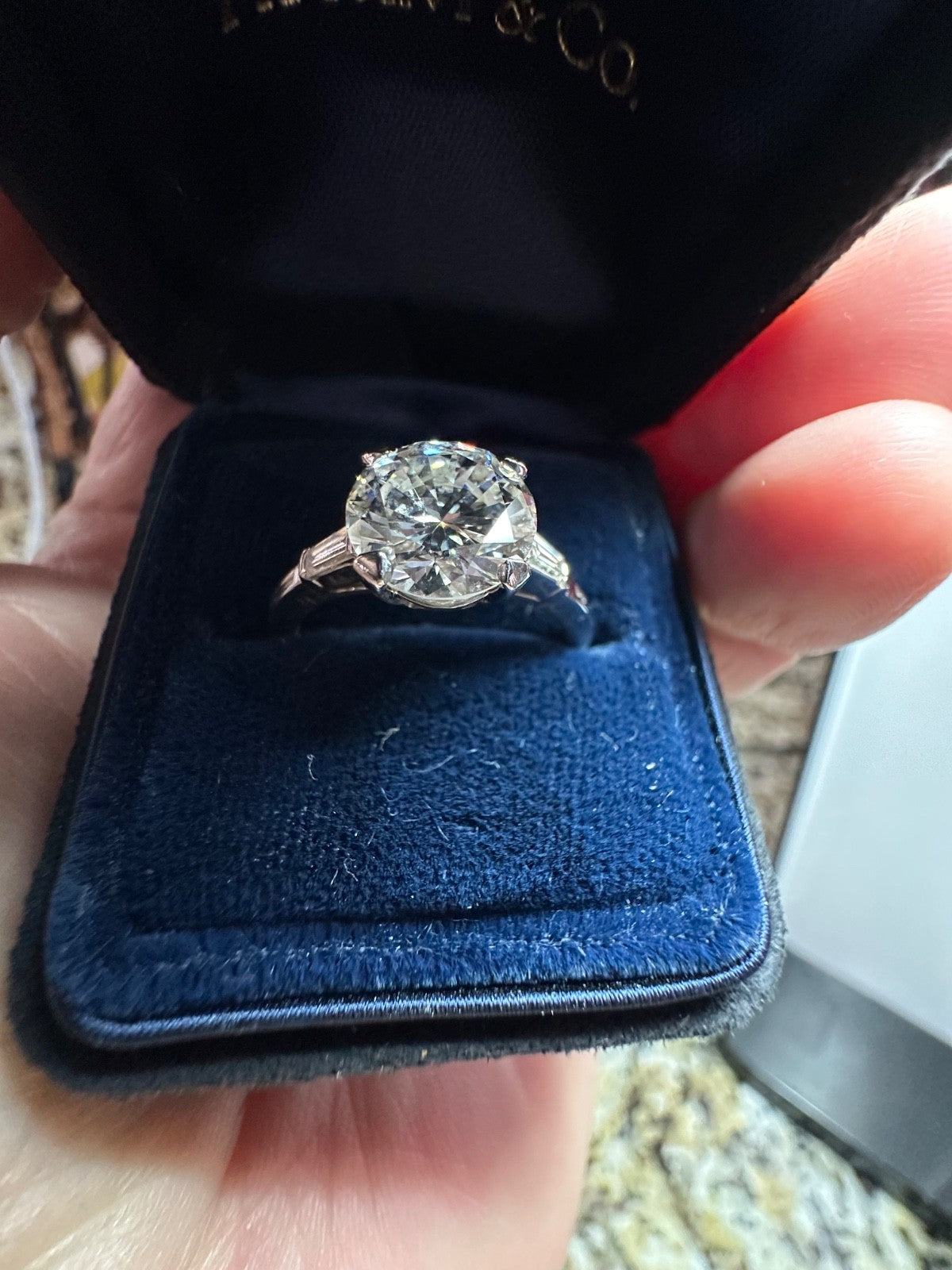 2.18ct Round Brilliant Diamond Vintage Engagement Ring — GIA Certified, Platinum