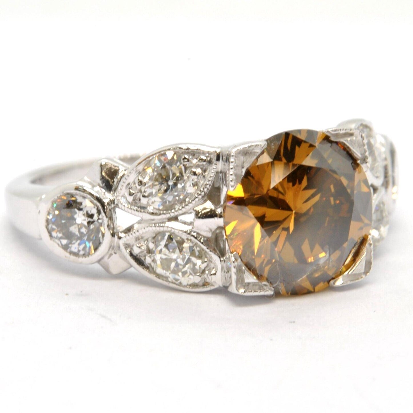 2.16ct Cushion Diamond Double Halo Engagement Ring — GIA Certified, 18k Two-Tone Gold
