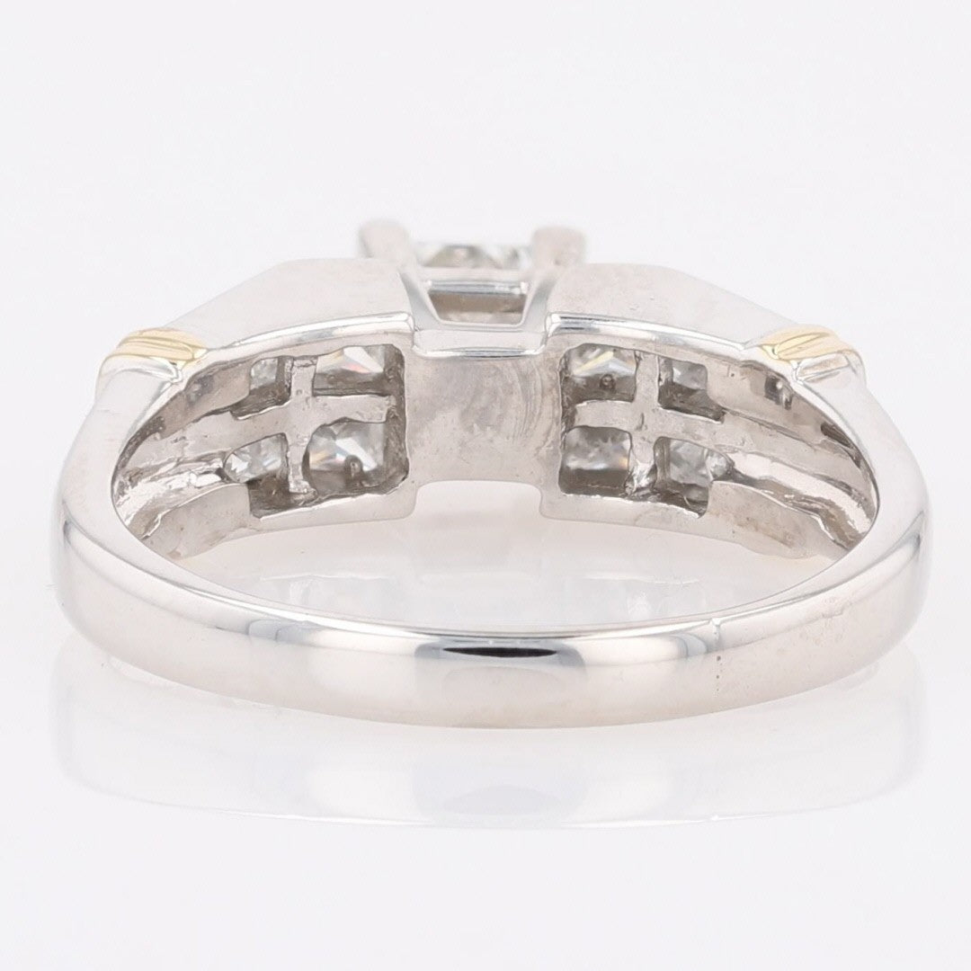 1.64ct Princess Cut Diamond Engagement Ring — GIA Certified, 14k Multi-Tone Gold