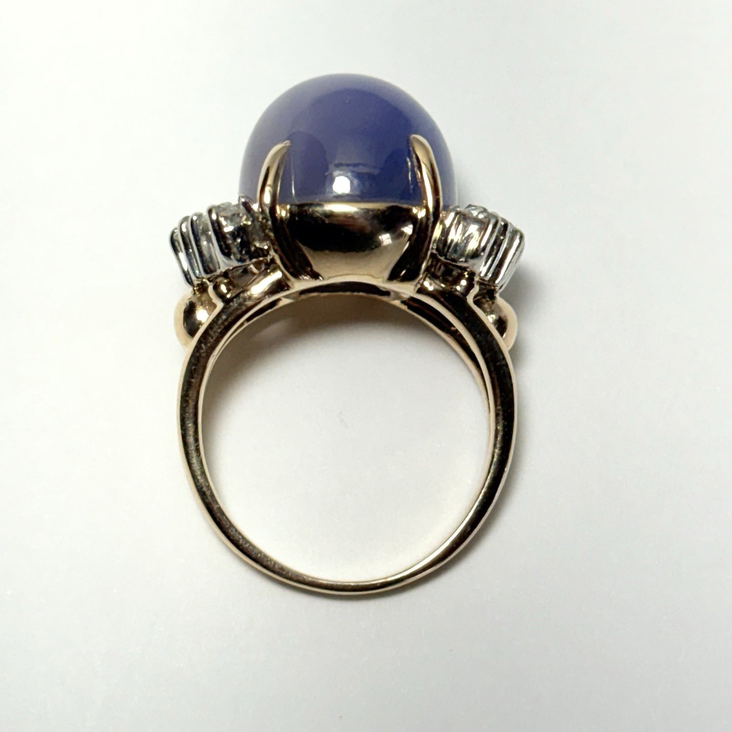 19.72ct Star Sapphire Diamond Ring — GIA Certified, 14k Yellow Gold