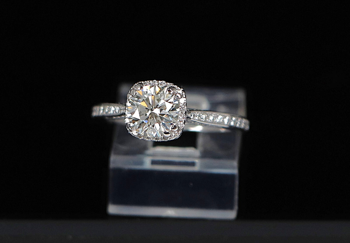 1.08ct Round Brilliant Diamond Engagement Ring — GIA Certified, Platinum