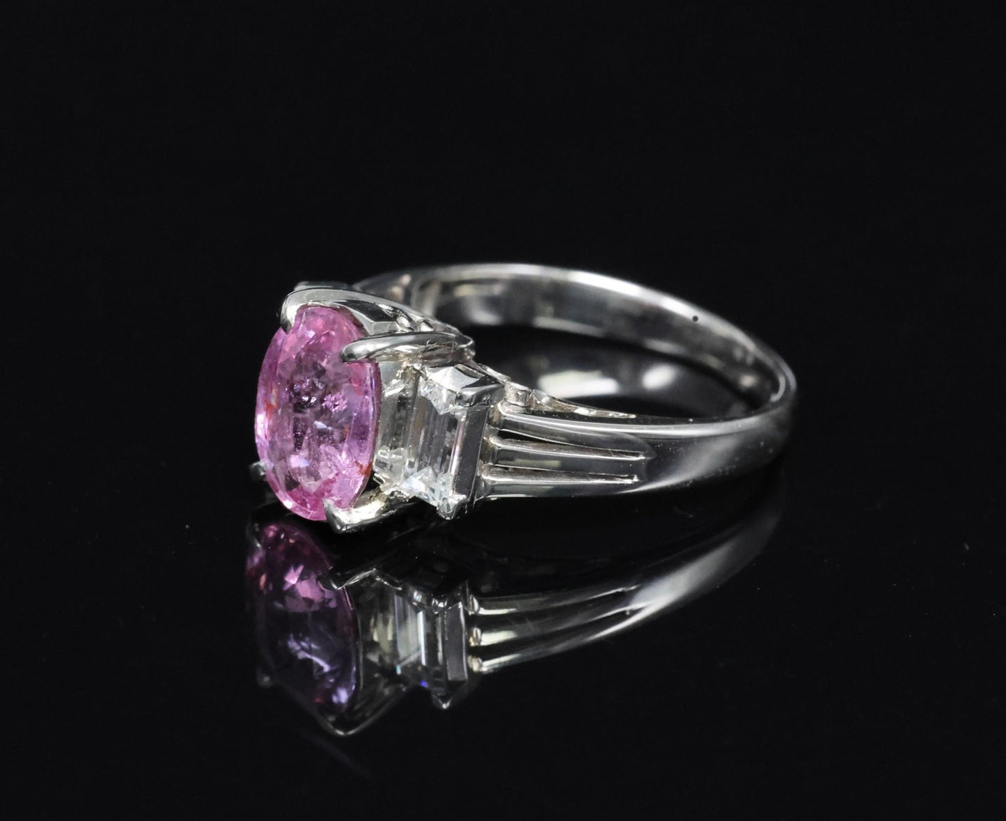 2.10ct Oval Sapphire Diamond Ring — GIA Certified, Platinum