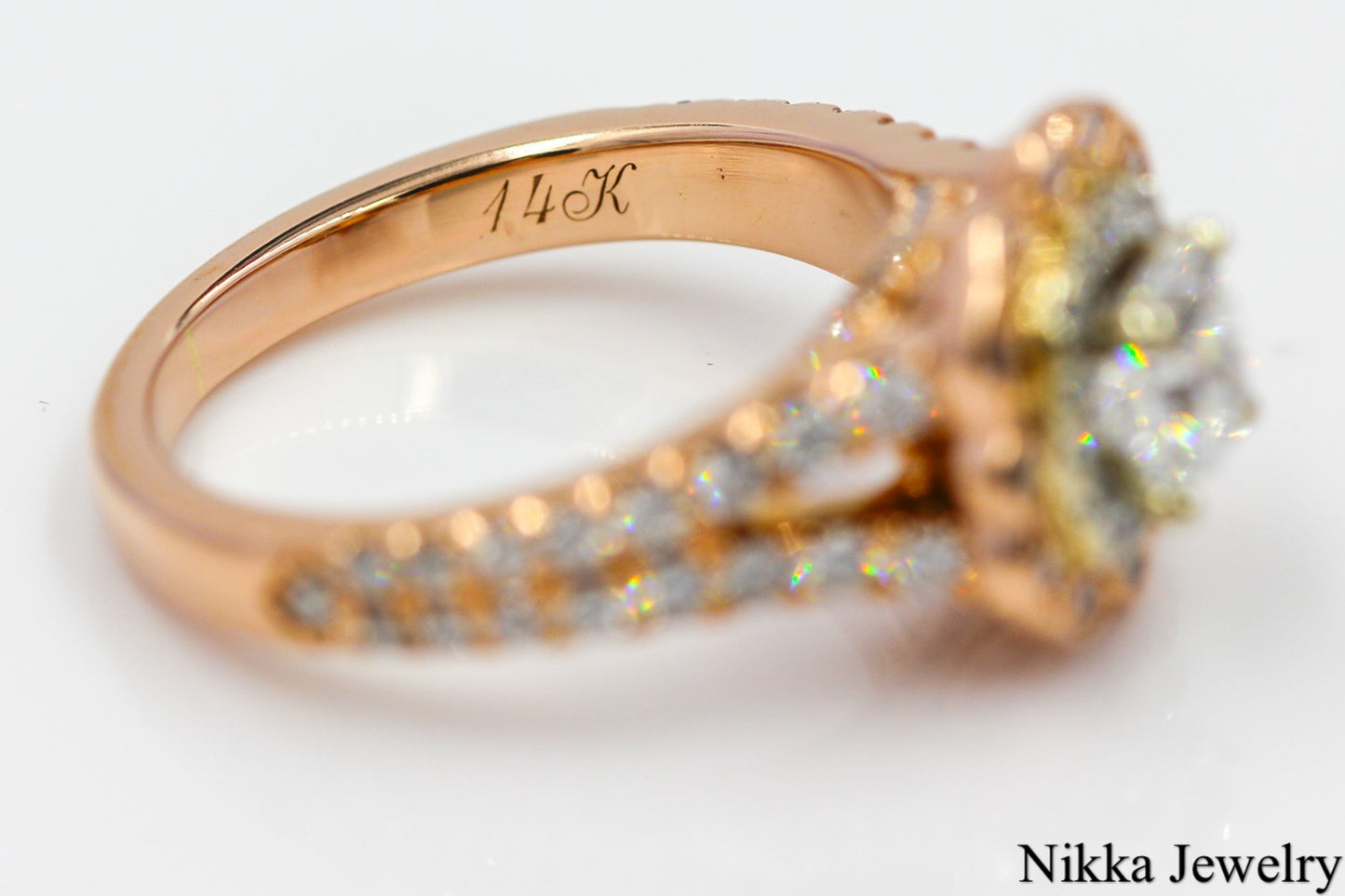 0.71ct Cushion Modified Brilliant Diamond Engagement Ring — GIA Certified, 14k Rose Gold