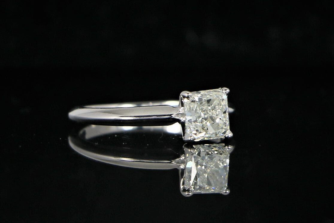 1.06ct Radiant Diamond Engagement Ring — GIA Certified, 14k White Gold