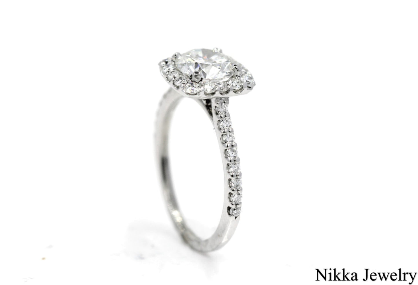 1.09ct Round Brilliant Diamond Engagement Ring — GIA Certified, 18k White Gold