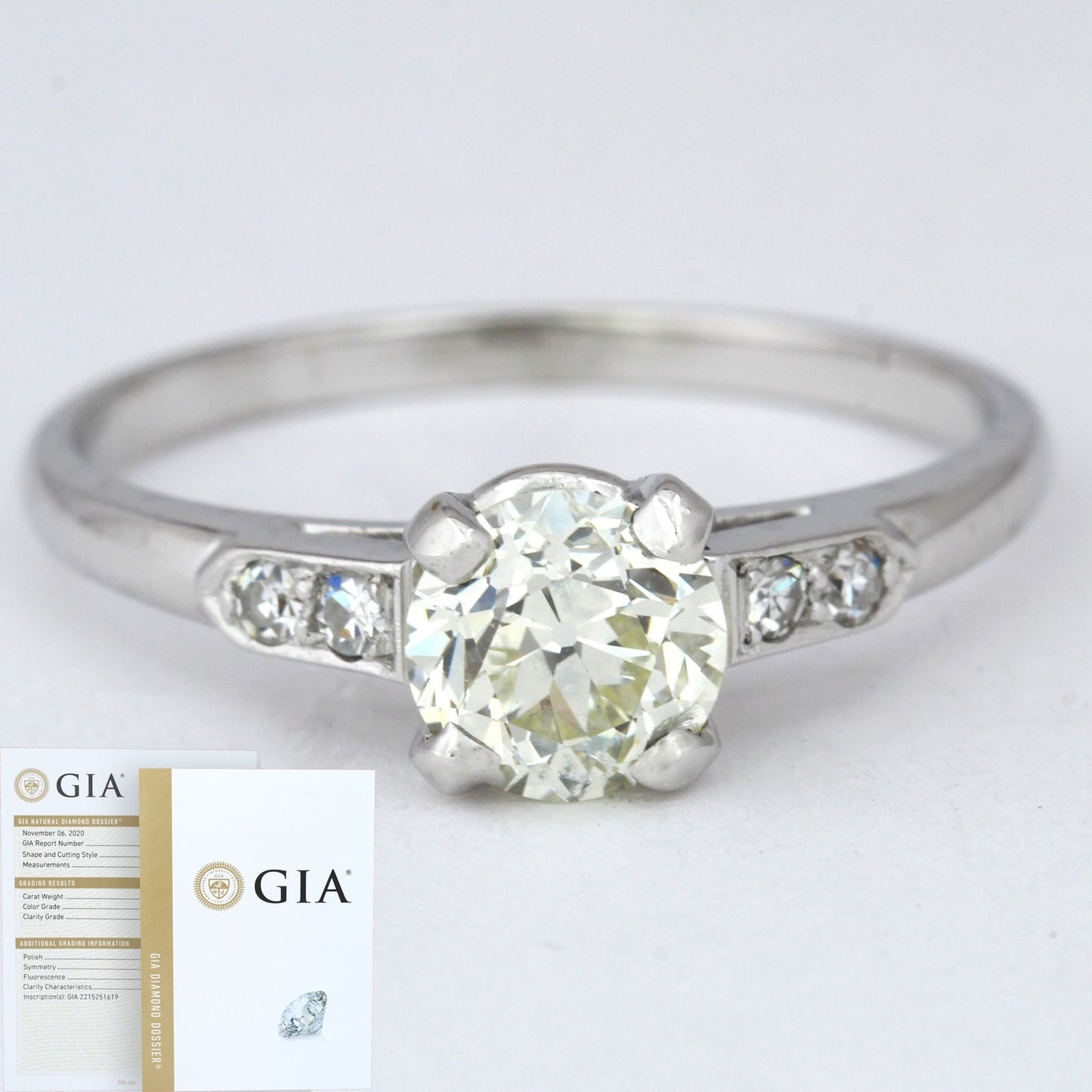 0.88ct Circular Brilliant Diamond Engagement Ring — GIA Certified, Platinum