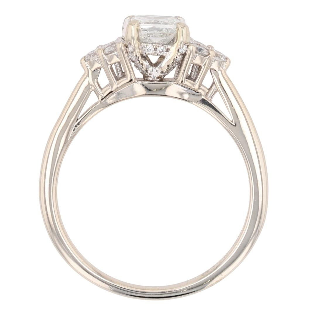 0.81ct Princess Diamond Solitaire with Accent Ring — GIA Certified, 14k Rose Gold