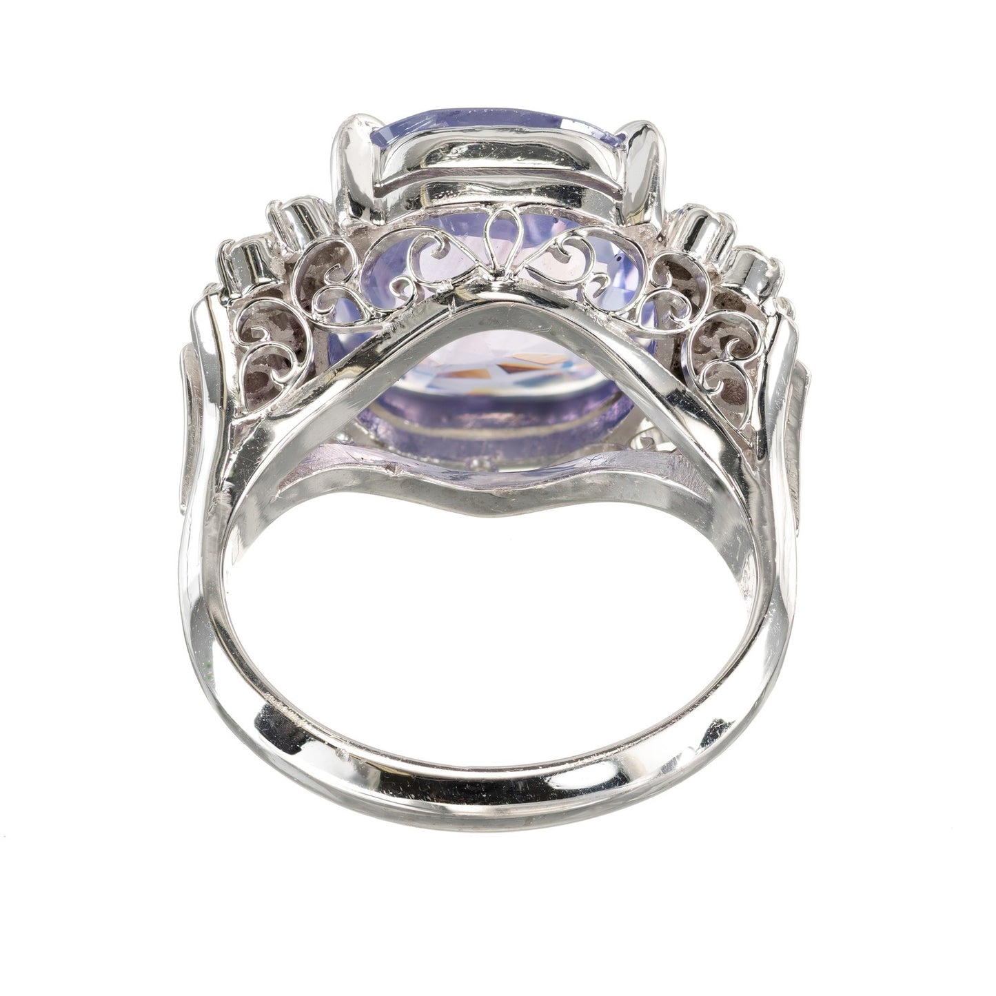 6.40ct Cushion Sapphire Diamond Ring — GIA Certified, Platinum