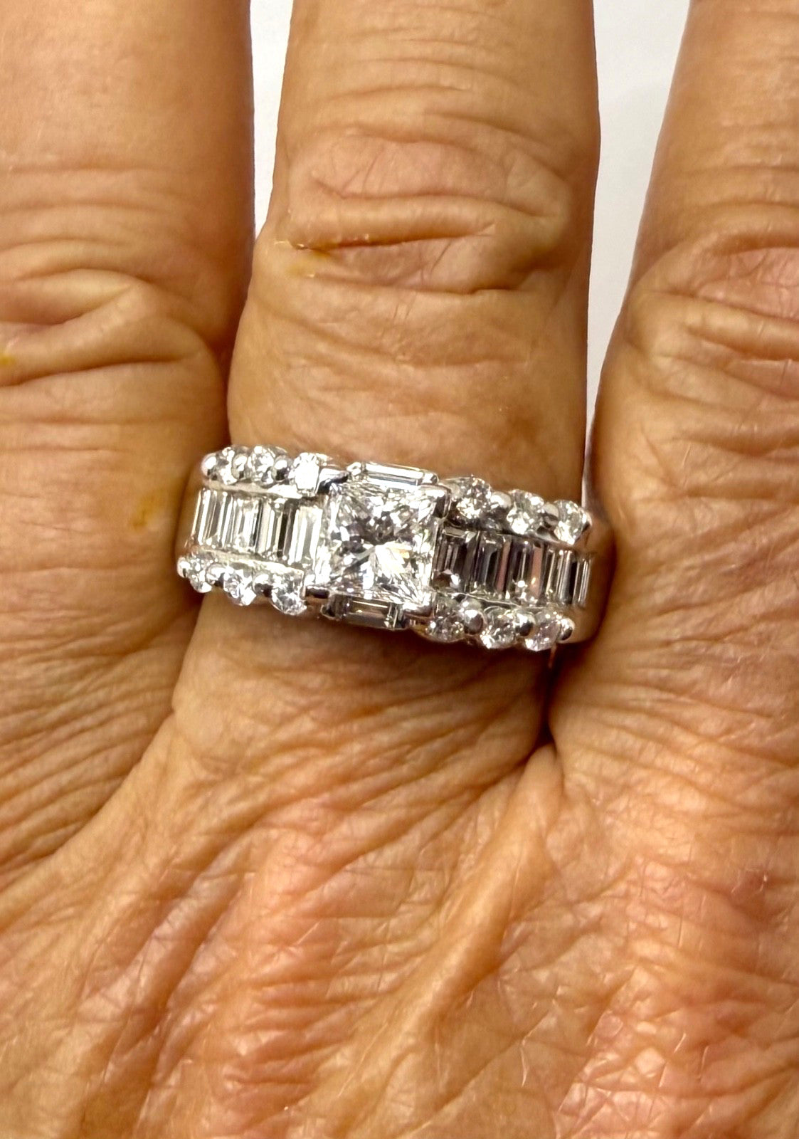 1.21ct Square Modified Brilliant Diamond Statement Ring — GIA Certified, Platinum