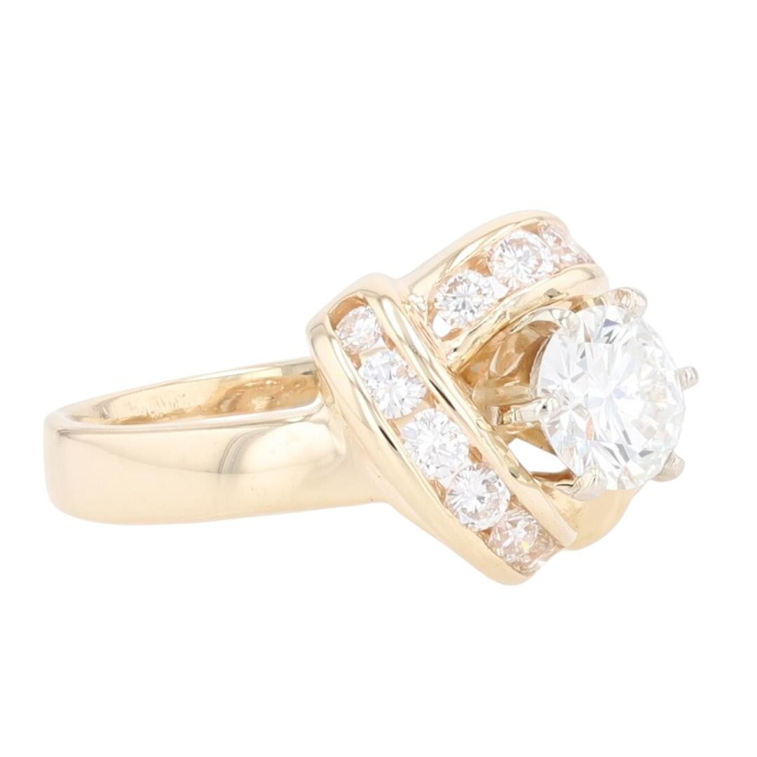 1.43ct Round Brilliant Diamond Engagement Ring — GIA Certified, 18K Rose & White Gold