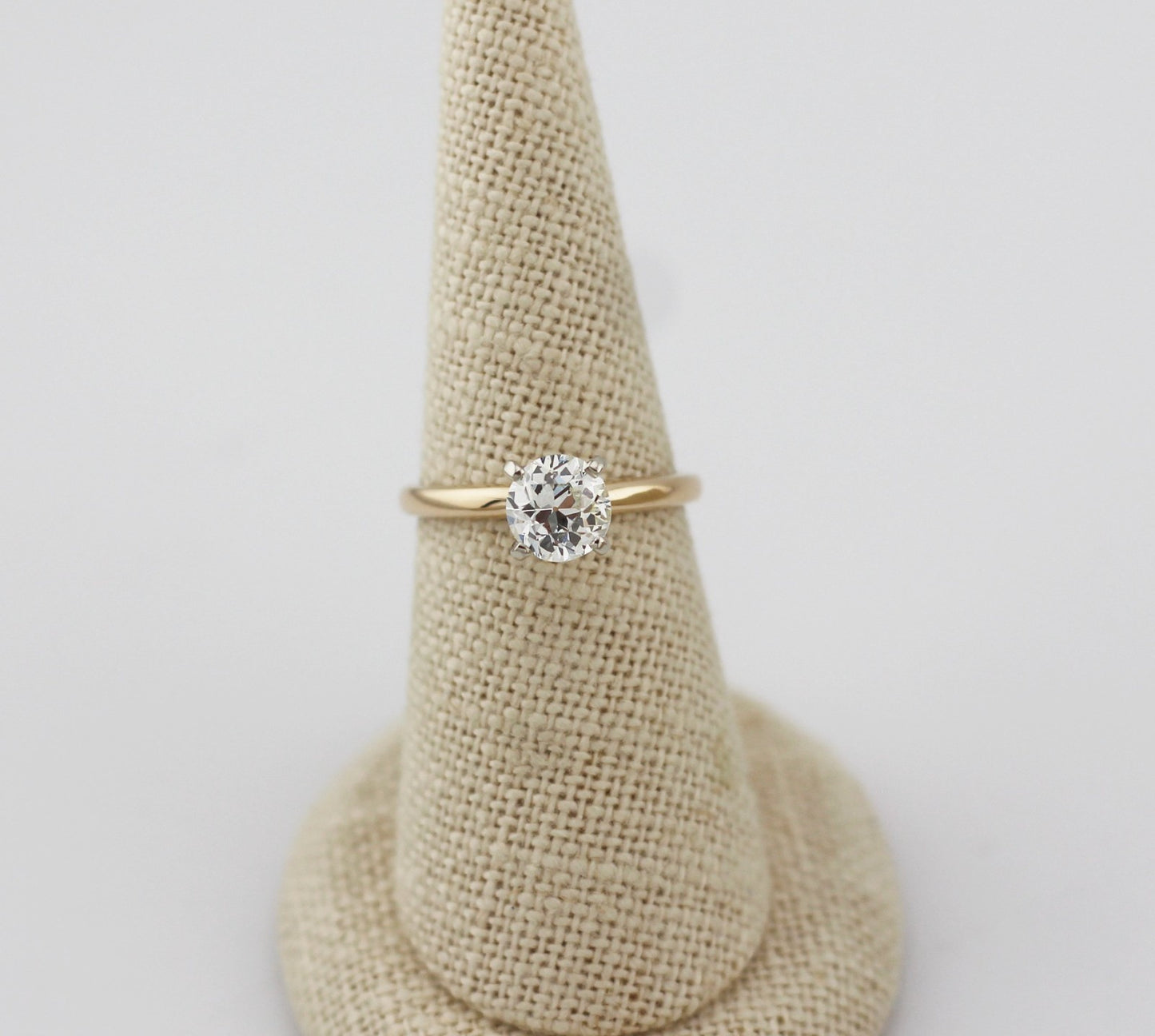 1.14ct Old European Cut Diamond Art Deco Ring — GIA Certified, Platinum