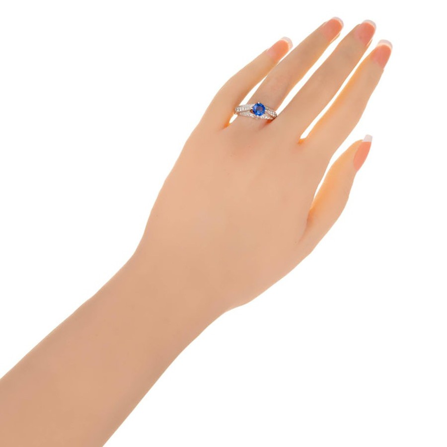 0.93ct Cushion Diamond Halo Engagement Ring — GIA Certified, 18k Two-Tone Gold