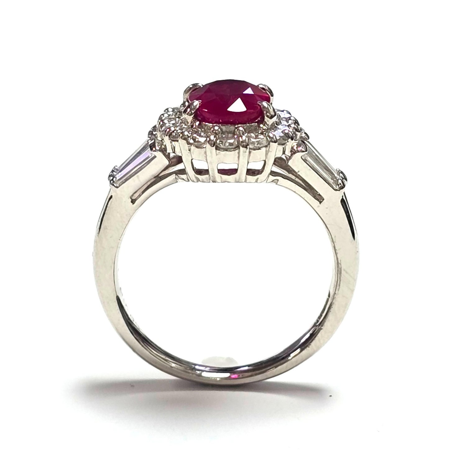 2.01ct Oval Ruby & Diamond Ring — GIA Certified, Platinum